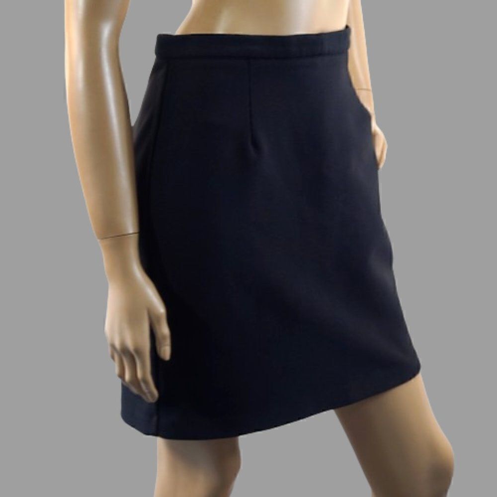 Anthropologie Maren Skirt Vintage USA Made Classic Black Mini Skirt Size M - L